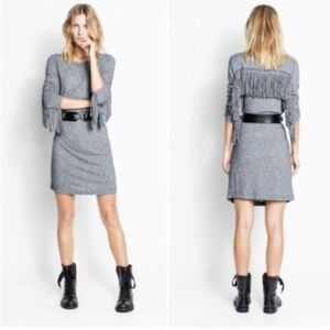 Zadig et Voltaire winter fringes dress